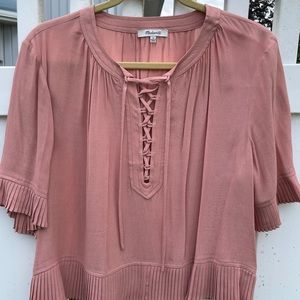 Madewell Pleated Rose Top
